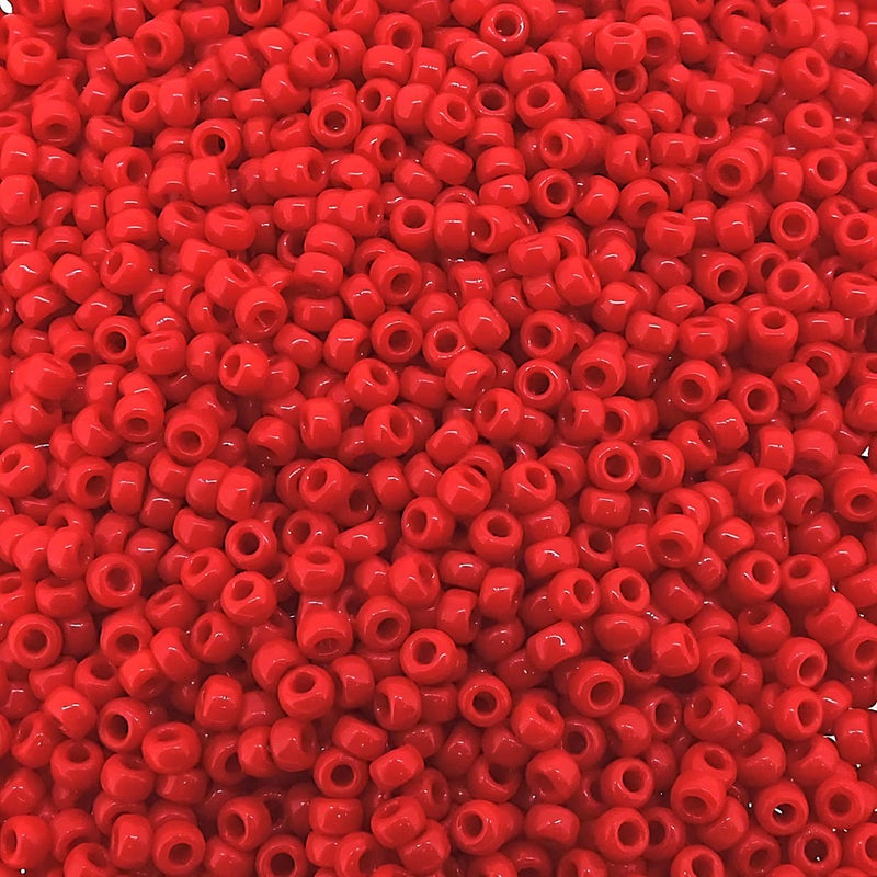 Miyuki Maroon Red Opaque Miyuki Japanese round rocailles glass seed beads 11/0 Approximately 24 gram 5 inch tube - Image 1